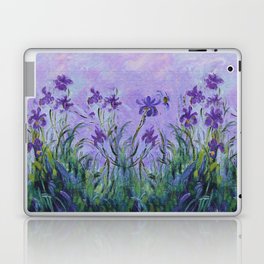 Claude Monet Lilac Irises Laptop Skin