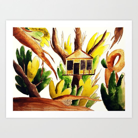 Tree House Art Print
