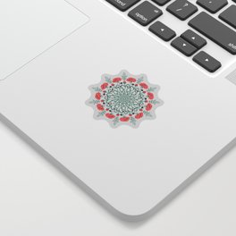 English Rose Mandala Sticker