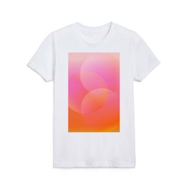 Gradient Shapes in Pink and Orange Kids T Shirt