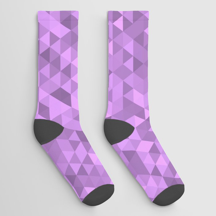 Purple Glitter Pattern Socks