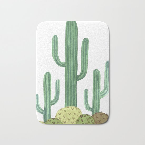 Classic Desert Cactus Bath Mat