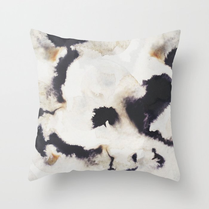 Ink and coffee Throw Pillow
