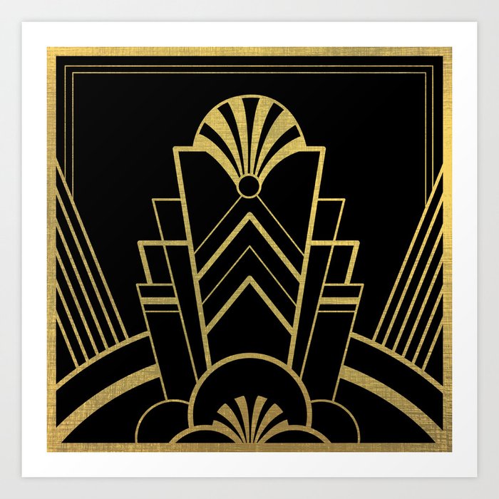 Art Deco Design - Great Gatsby Art Print By Artbyagnew | Society6