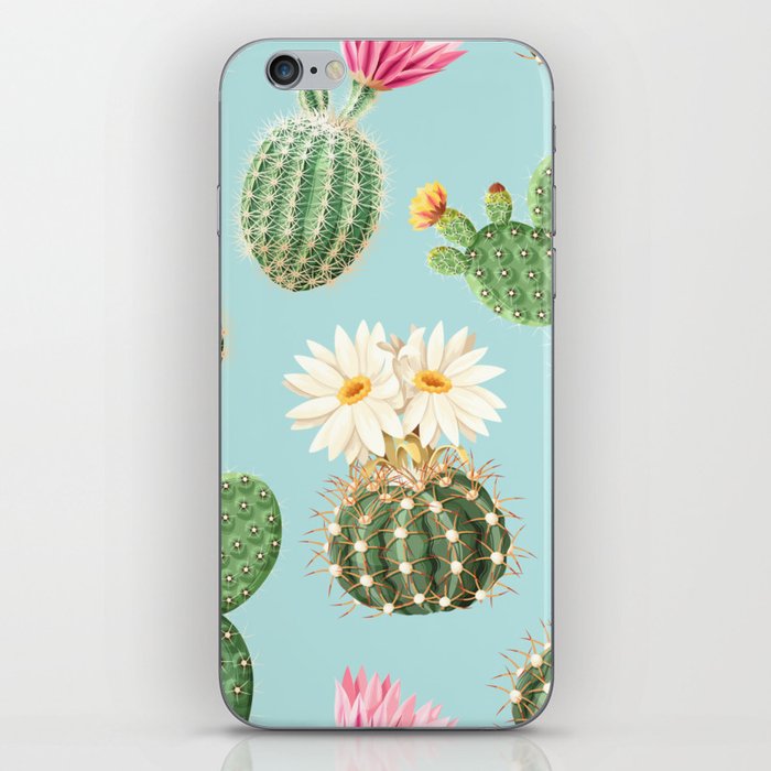 Summer Tropical Resort Cacti and Flowers iPhone Skin
