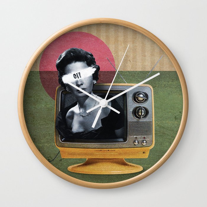 Off Tv Wall Clock