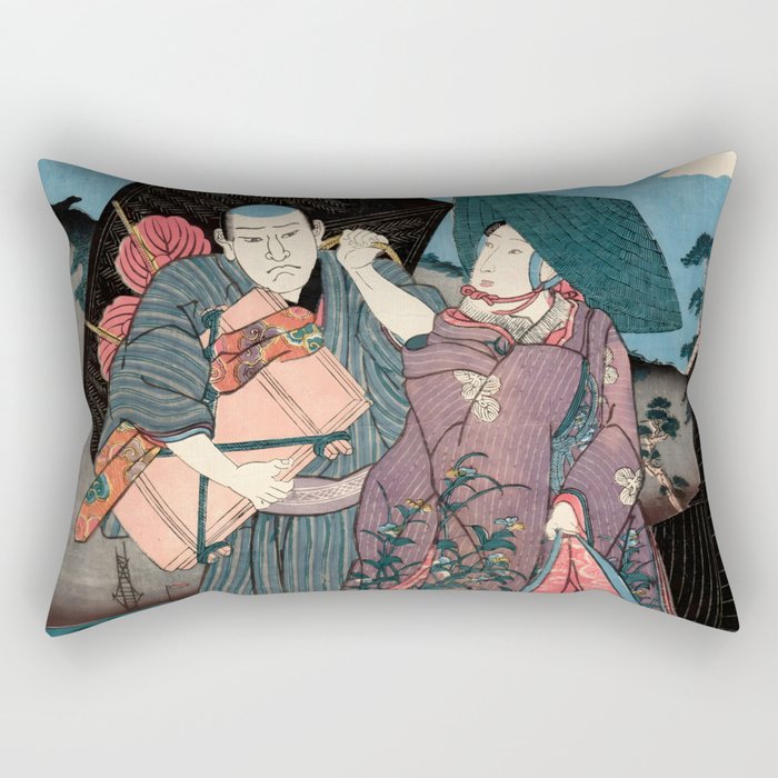 The Dancer Sankatsu (Utagawa Kuniyoshi) Rectangular Pillow