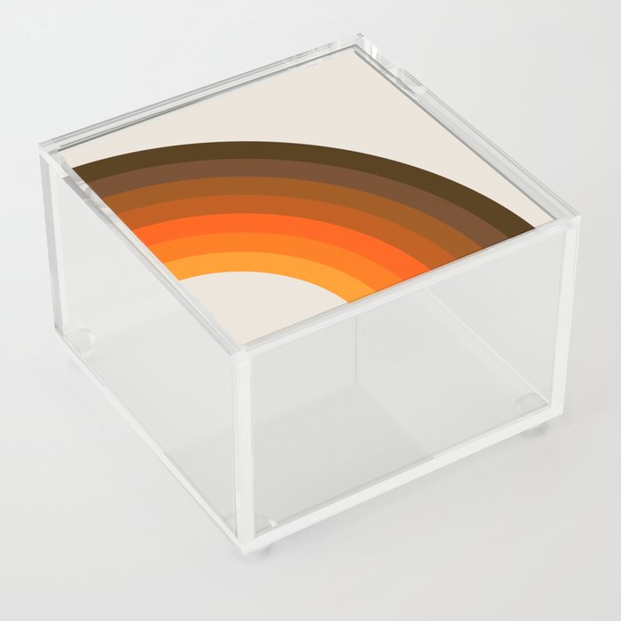 Retro Golden Rainbow - Right Side Acrylic Box