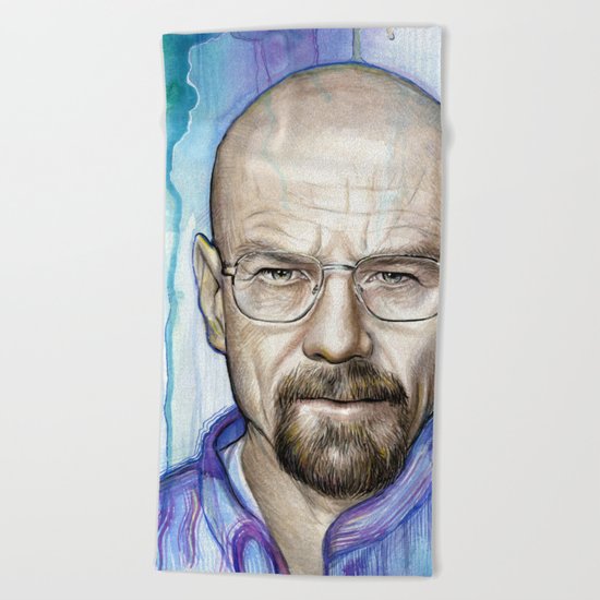 Walter White Portrait Beach Towel