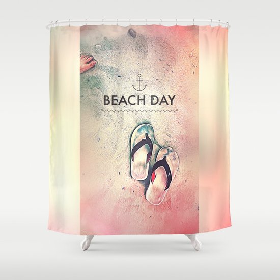 Beach Day Shower Curtain