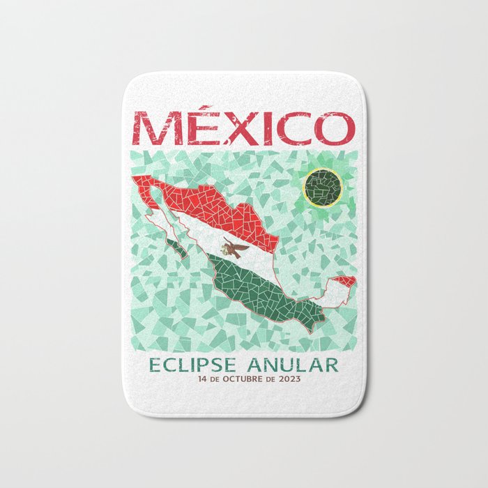 Mexico Annular Eclipse 2023 Bath Mat