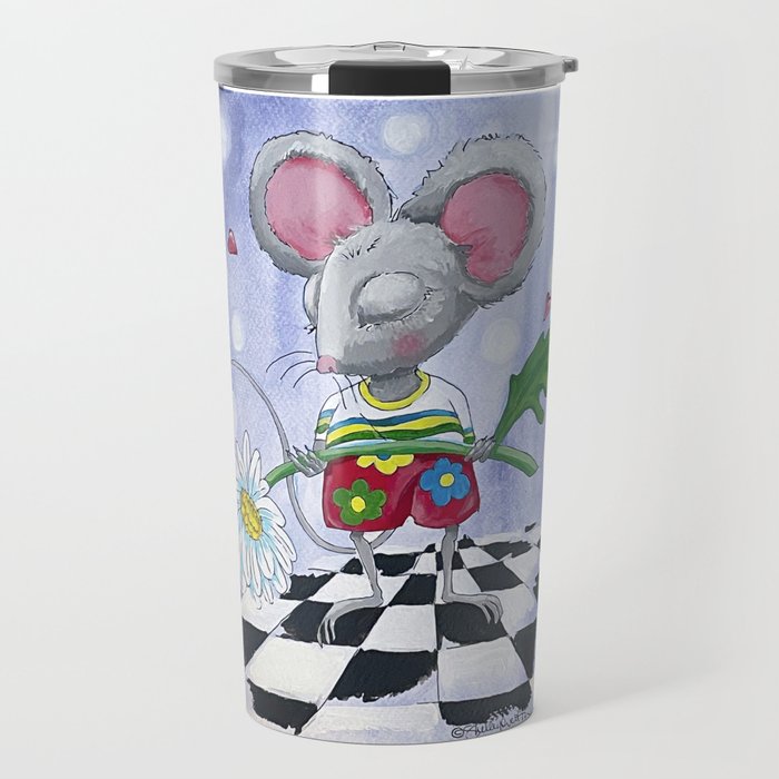 Mouse and the Daisy Travel Mug