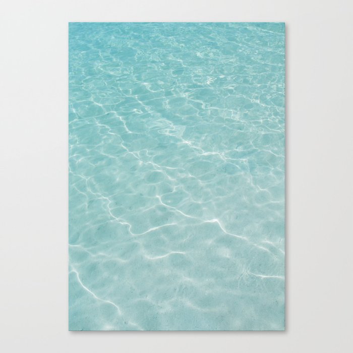 Crystal Clear Soft Turquoise Ocean Dream #1 #wall #art #society6 Canvas Print