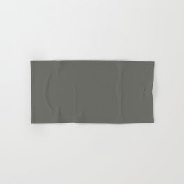 Dark Gray-Green Solid Color Pantone Mulled Basil 18-0514 TCX Shades of Green Hues Hand & Bath Towel