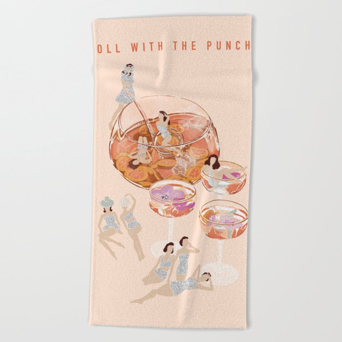 Roll With The Punches Beach Towel