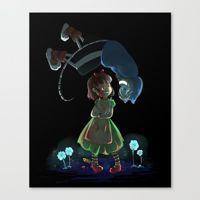 Undertale Chara In Wonderland Canvas Print By Nanabbi