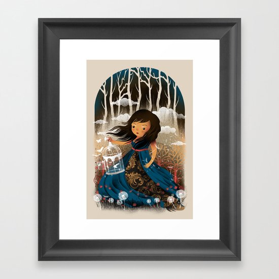 There Once Was A Girl In A Whimsical Land Framed Art Print