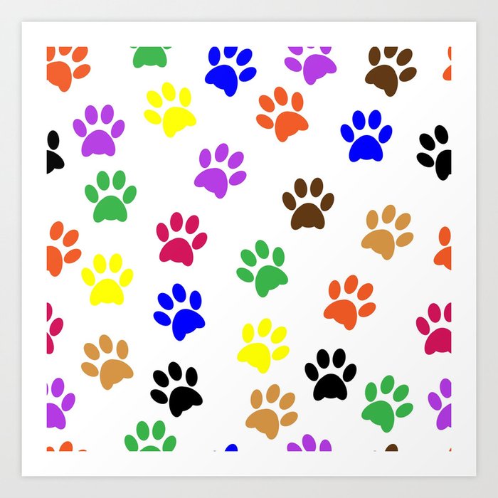 Paw print design Art Print by Stina Society6