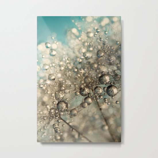 Metal Blue Dandy Sparkle Metal Print