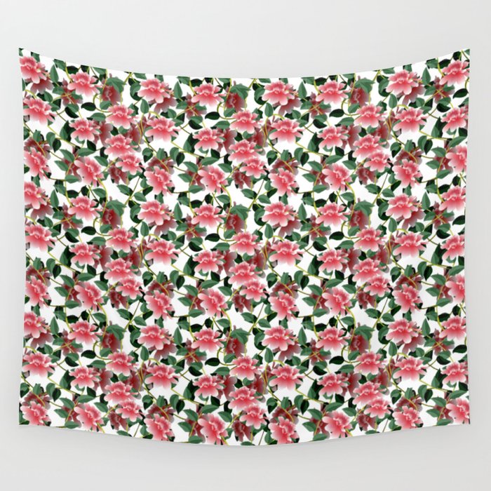 Floral Pattern Wall Tapestry