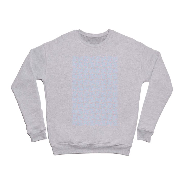 Symmetric patterns 197 blue and pink Crewneck Sweatshirt