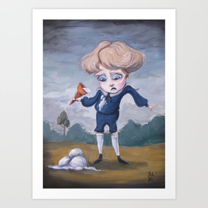 Boring Blue Boy Art Print By Sajegary Society6