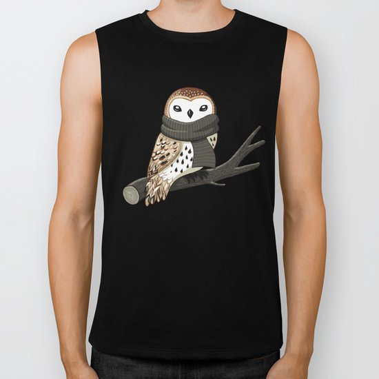 Winter Owl Biker Tank