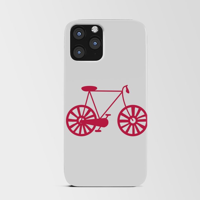 Pink Road Bike Lover Print Pattern iPhone Card Case