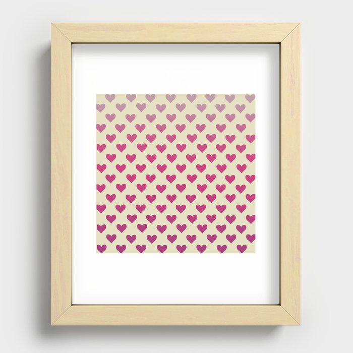 Retro Minimal Heart | Valentine’s Day Recessed Framed Print