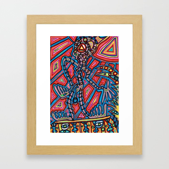 surfs out suns out sticks out Framed Art Print