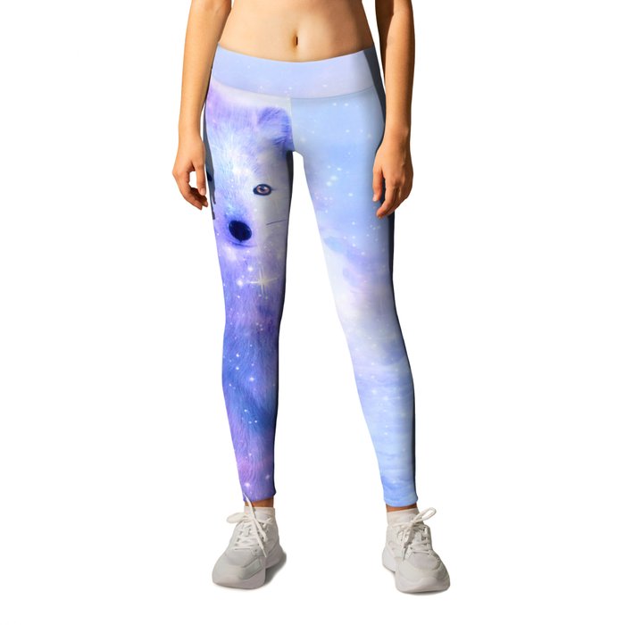 Arctic iceland fox Leggings by Augustinet | Society6