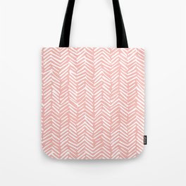Pink, Boho, Abstract, Herringbone Pattern Tote Bag