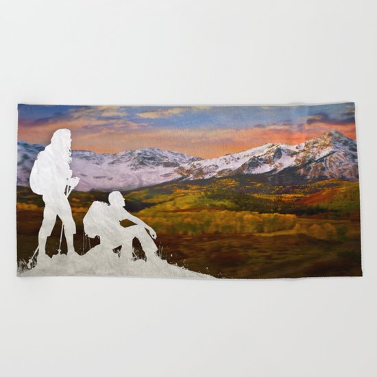 Autumn Hike Beach Towel