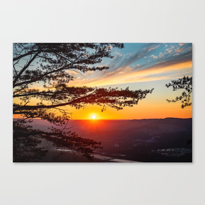 Sunset Rock Lookout Mountain Canvas Print