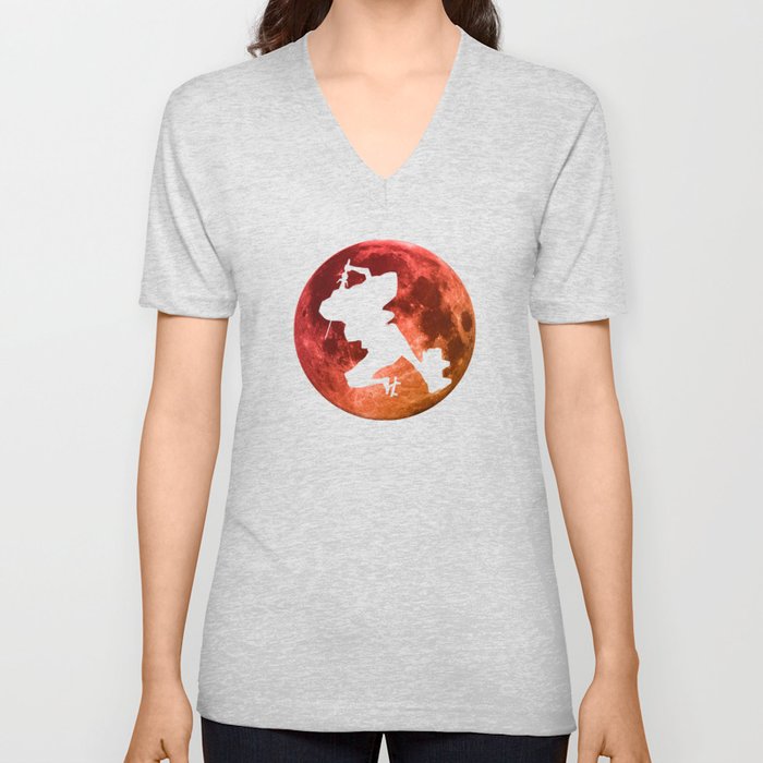 Anime Moon Inspired Shirt V Neck T Shirt
