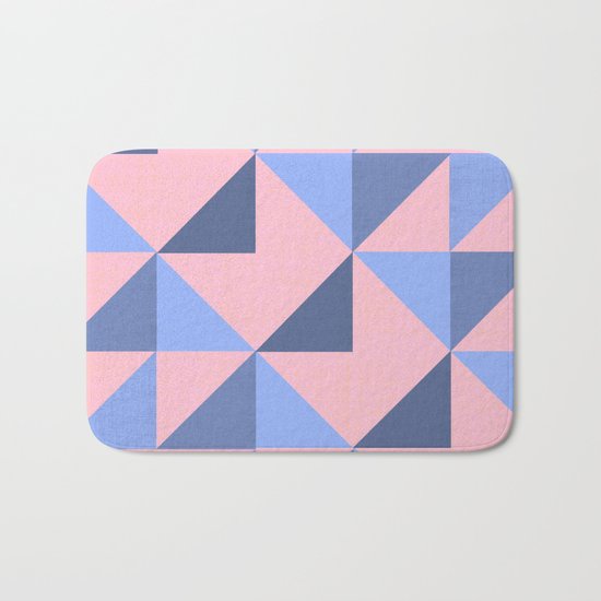 WOVEN PASTEL GEOMETRIC PATTERN Bath Mat
