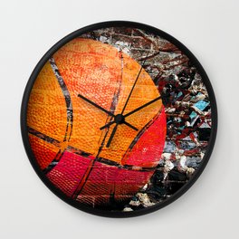 Basketball art swoosh vs 15 Wall Clock