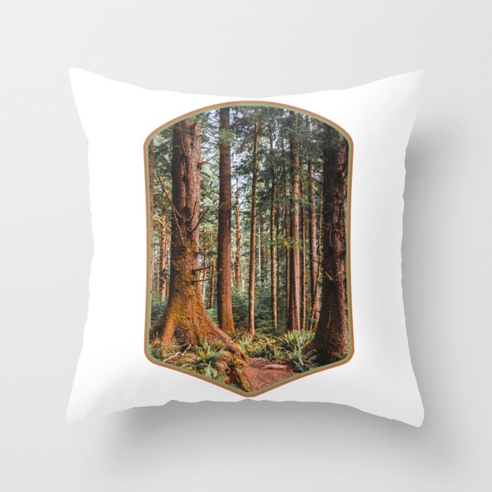 PNW Forest Throw Pillow