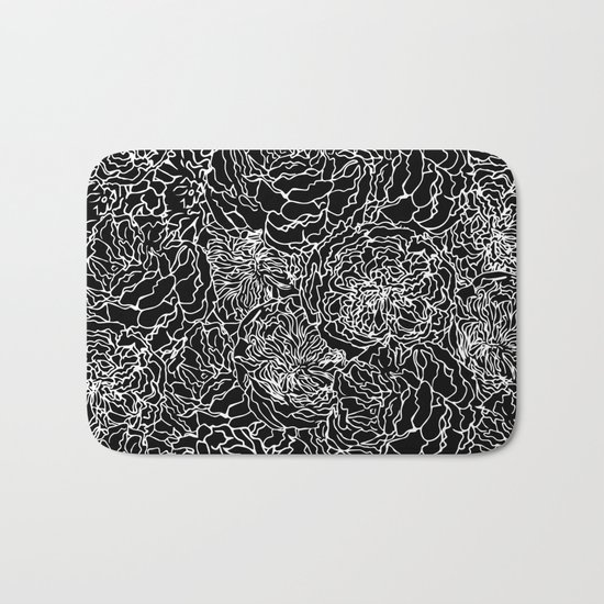 SPRING IN WHITE AND BLACK Bath Mat