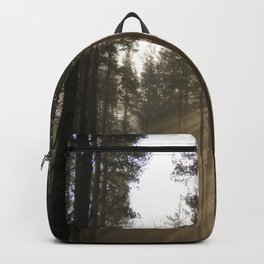 Winter Forest Sun rays in Expressive  Backpack