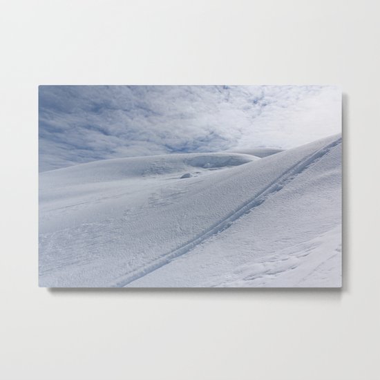 Snow Tracks Metal Print
