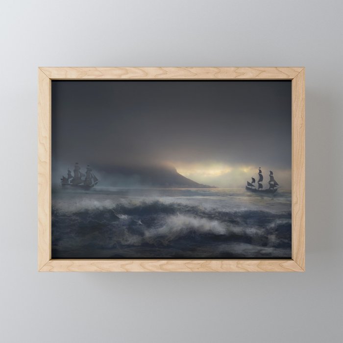 Pirates! (the chase) Framed Mini Art Print