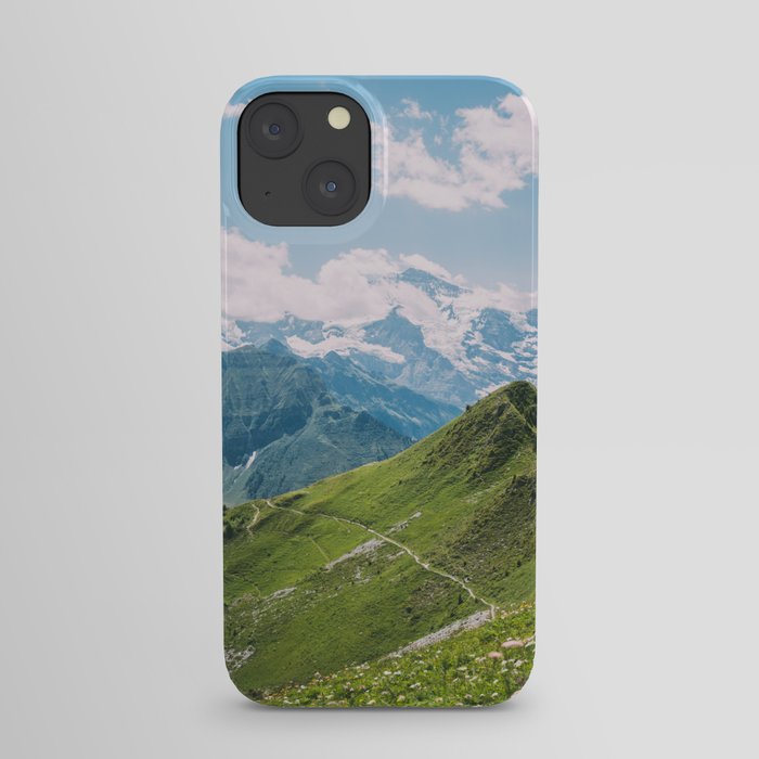 Summer Mountain Landscape | Switzerland Photography | Green Nature of Alps iPhone Case
