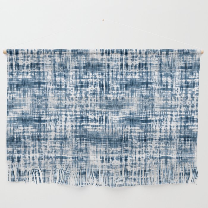 Hand Dyed Stripes Blue Wall Hanging