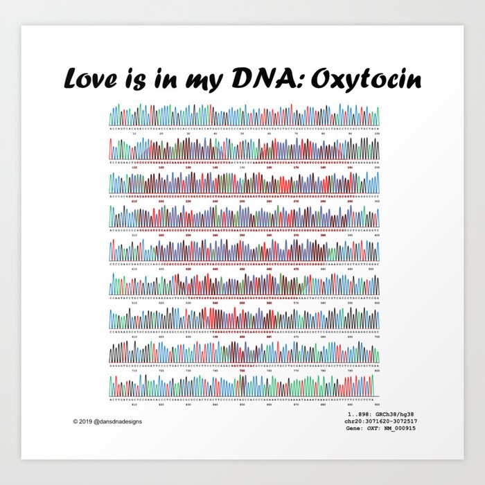 Love is in my DNA: Oxytocin Art Print