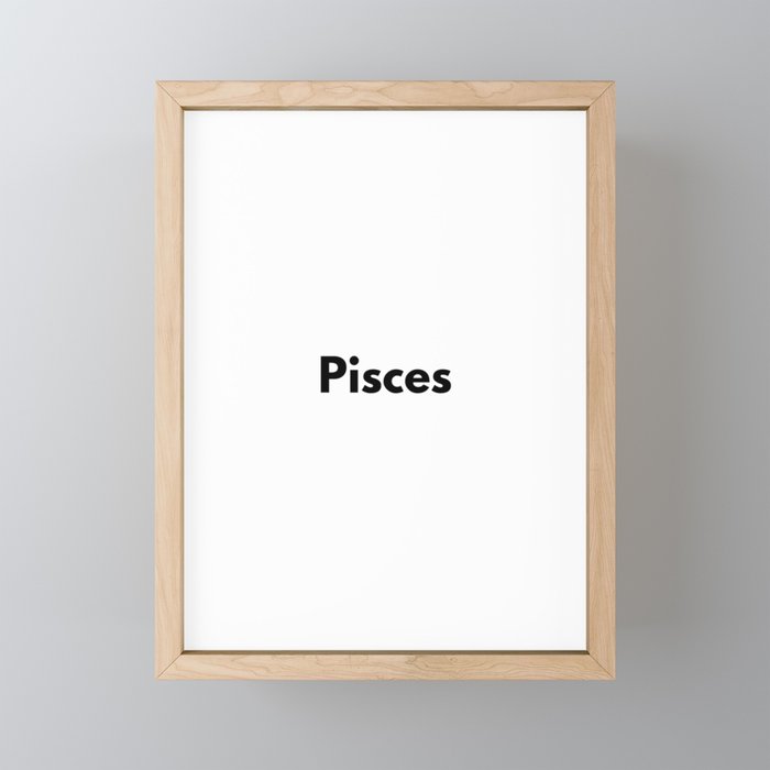 Pisces, Pisces Sign Framed Mini Art Print