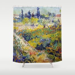 Vincent Van Gogh Flowering Garden Shower Curtain