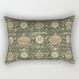 William Morris Vintage Montreal Forest Teal Rectangular Pillow