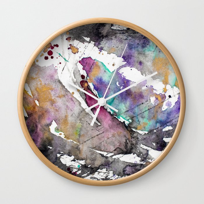 Colorful Ink  Wall Clock