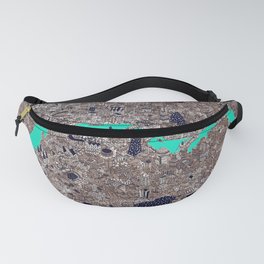 amazing London city map drawing Fanny Pack